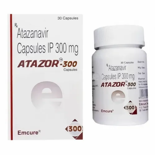 Atazanavir Atazanavir 300 mg capsules used as antiretroviral treatment for HIV infection
