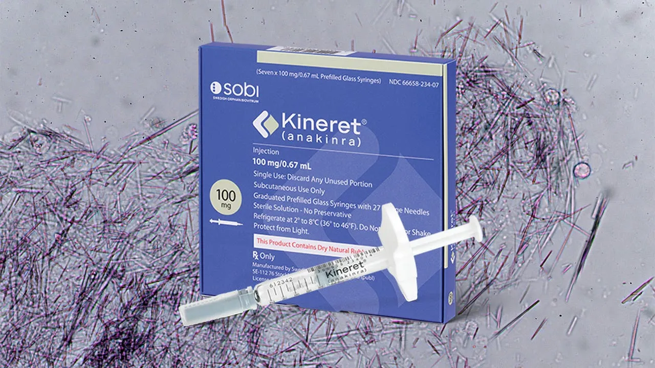 Anakinra Kineret (anakinra) 100 mg injection box with prefilled syringe for subcutaneous use