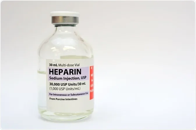 A multi-dose vial of Heparin Sodium Injection, USP, 30,000 USP Units in 30 mL.