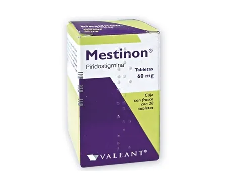 Pyridostigmine A box of Valeant Mestinon (Piridostigmina) 60 mg tablets.