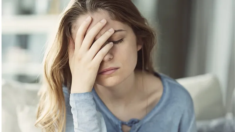 Connective Tissue Cancer Young woman feeling exhausted due to chemotherapy side effects during soft tissue cancer treatment