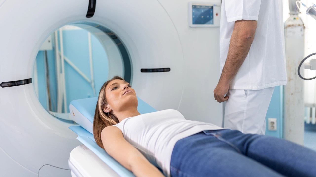 Angiosarcoma Patient undergoing CT scan for diagnosis and monitoring of angiosarcoma
