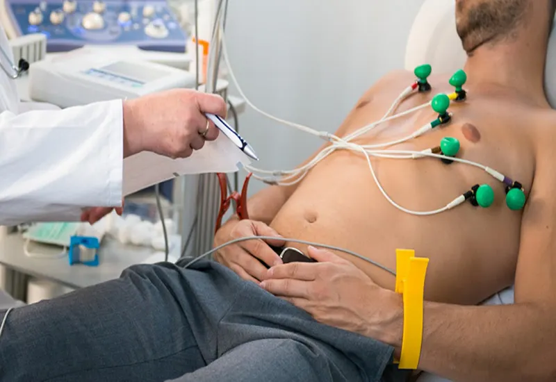 electrocardiogram test used to evaluate conditions associated with heart valve regurgitation