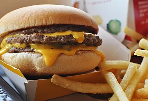 High calorie fast food such as burgers and fries increases the risk of obesity