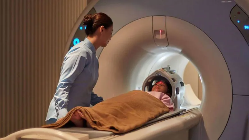MRI scan detecting tumors in the brain and spinal cord