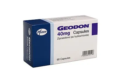 Ziprasidone Geodon 40 mg capsules containing Ziprasidone hydrochloride used as an antipsychotic medication
