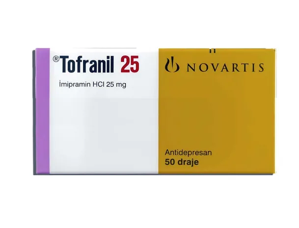 Imipramine Tofranil 25 mg tablets containing Imipramine HCl used as an antidepressant